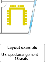 Layout example U-shaped arrangement 18 seats