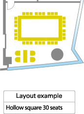 Layout example Hollow square 30 seats